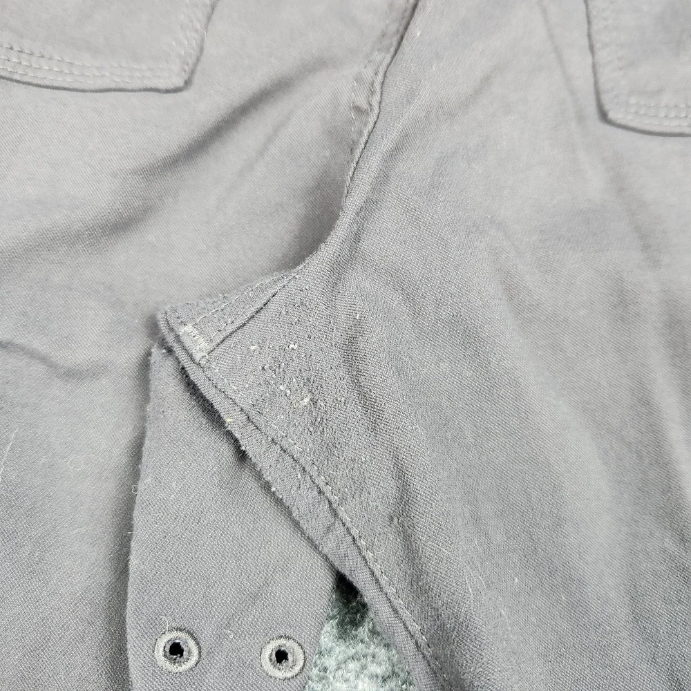 Prana Stretch Zion Pants Mens 35‎ Gray Hiking Outdoor Cargo Nylon Snap Hem Trail
